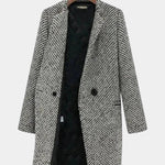 Yasmine - Manteau long texturé coupe ajustée