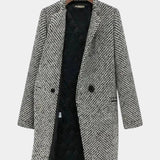 Yasmine - Manteau long texturé coupe ajustée