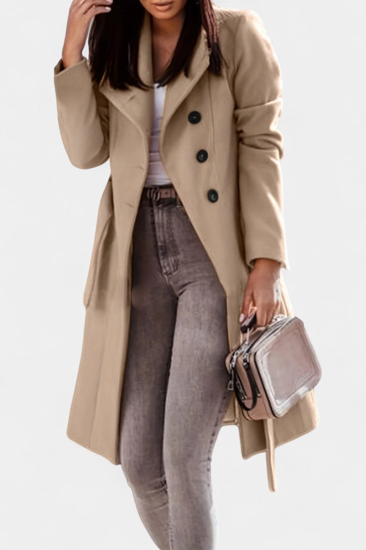 Odette - Manteau long à ceinture