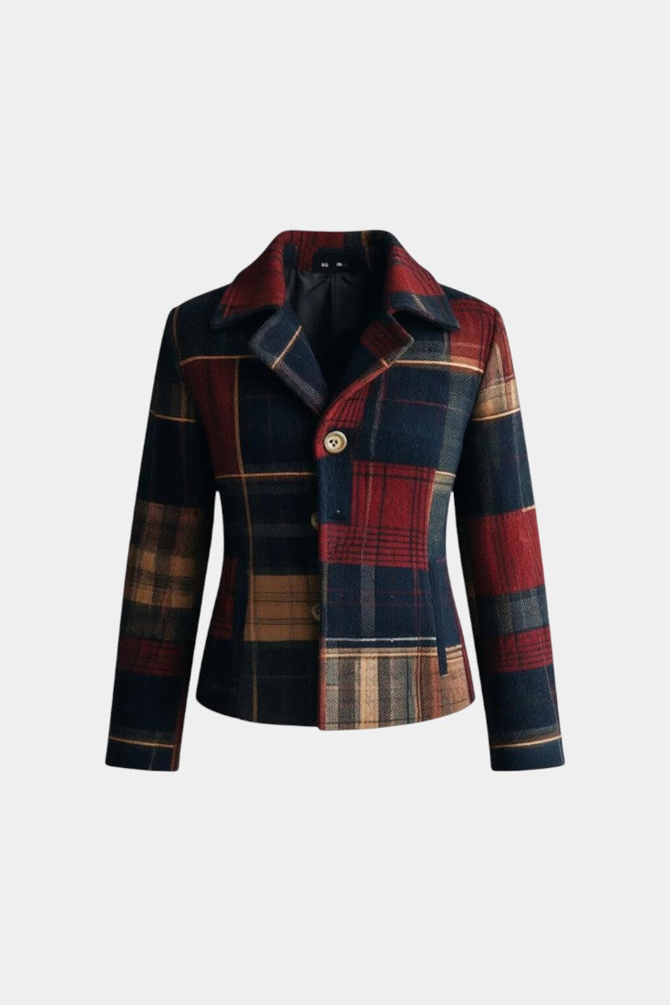 Emma - Veste courte à carreaux intemporelle
