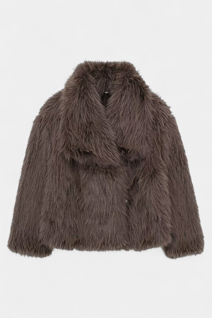 Laurence - Manteau oversize en peluche allure affirmée