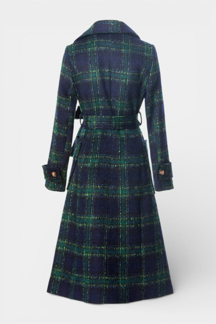 Isabelle - Manteau long à carreaux