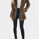 Nadine - Manteau long en peluche à capuche