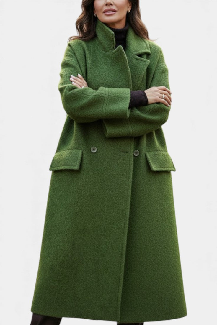 Cornélie - Manteau long oversize à double boutonnage