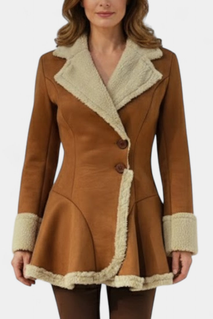 Agathe - Manteau cintré évasé à boutons
