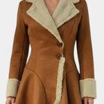 Agathe - Manteau cintré évasé à boutons