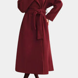 Éléonore - Manteau long portefeuille à ceinture