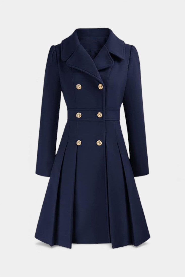 Aurélie - Manteau trapèze à double boutonnage
