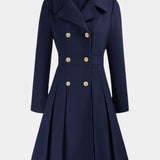 Aurélie - Manteau trapèze à double boutonnage