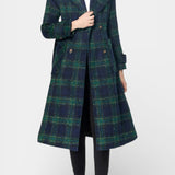 Isabelle - Manteau long à carreaux