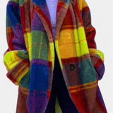 Romane - Manteau oversize à carreaux marqués
