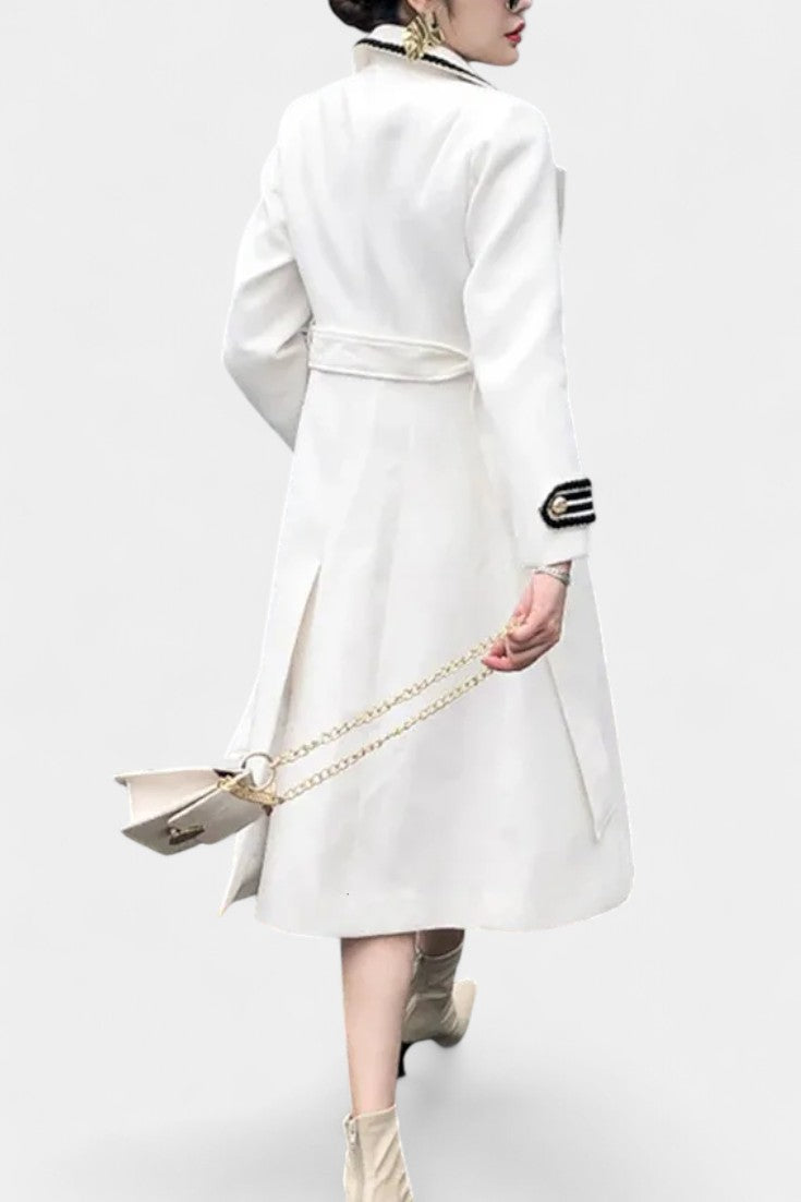 Rosaline - Manteau long à double boutonnage