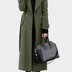 Rosabelle - Manteau long à double boutonnage coupe ajustée