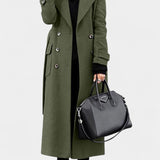 Rosabelle - Manteau long à double boutonnage coupe ajustée