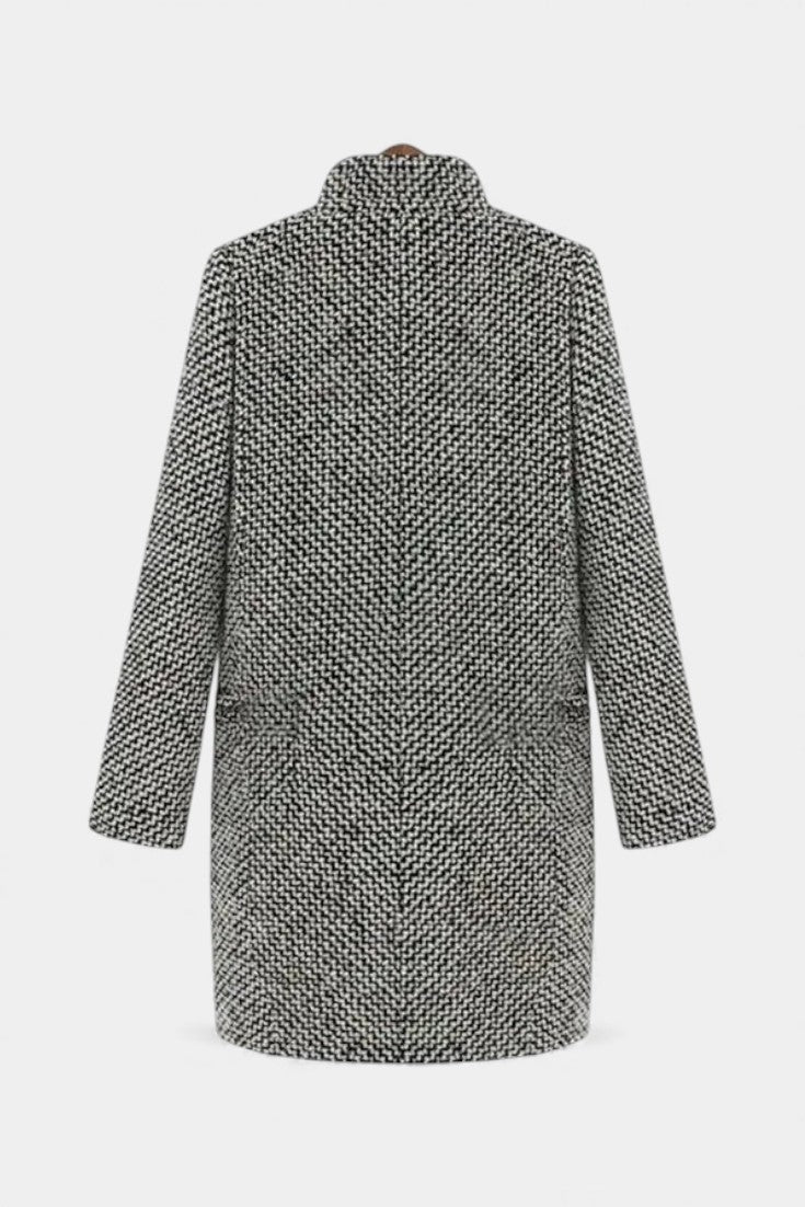 Yasmine - Manteau long texturé coupe ajustée