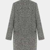 Yasmine - Manteau long texturé coupe ajustée