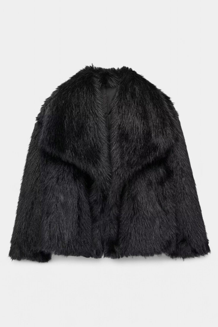 Laurence - Manteau oversize en peluche allure affirmée