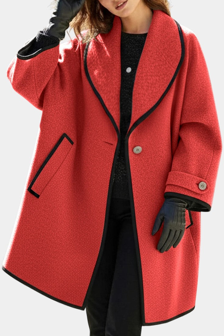 Maud - Manteau à grand col allure affirmée