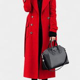 Rosabelle - Manteau long à double boutonnage coupe ajustée