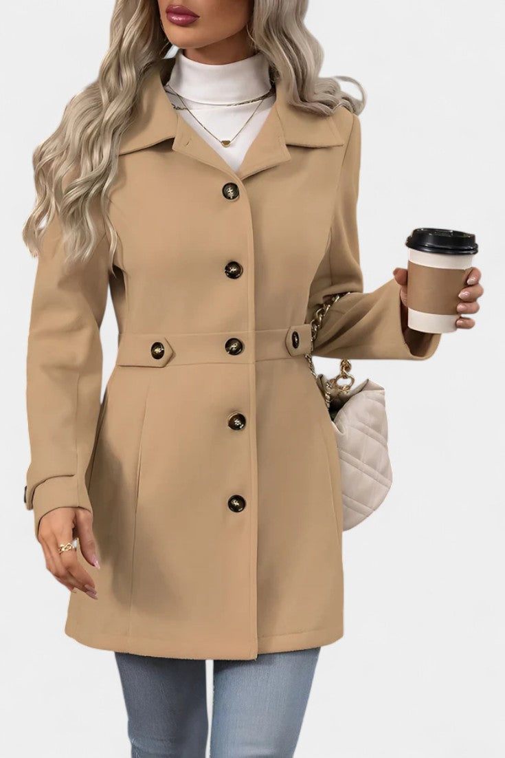 Renée - Manteau à ceinture coupe ajustée