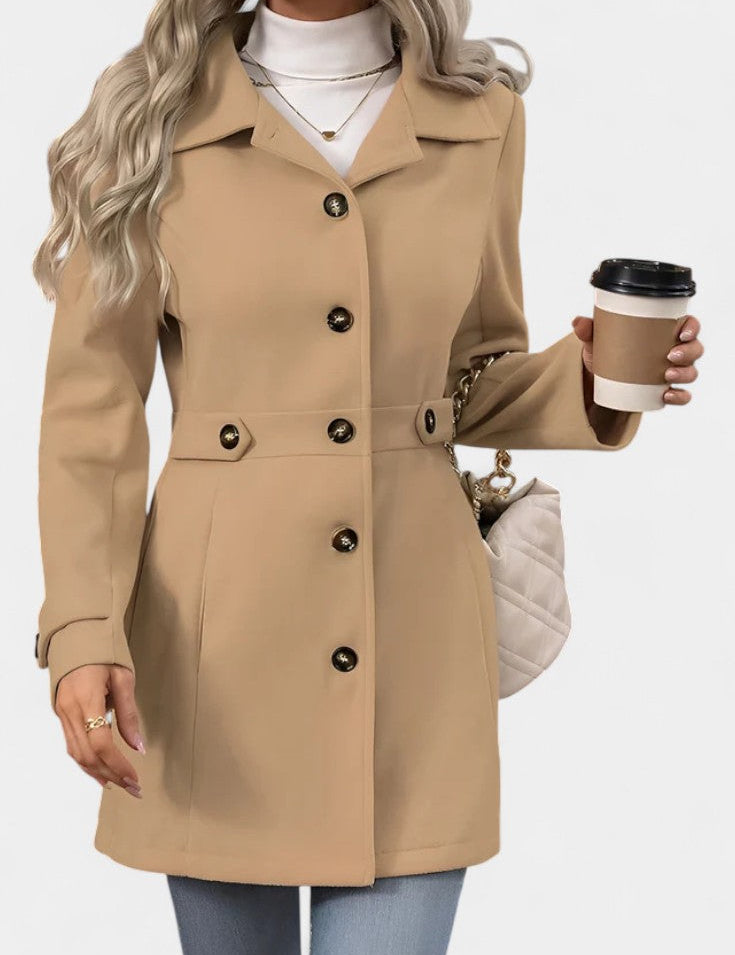 Renée - Manteau à ceinture coupe ajustée