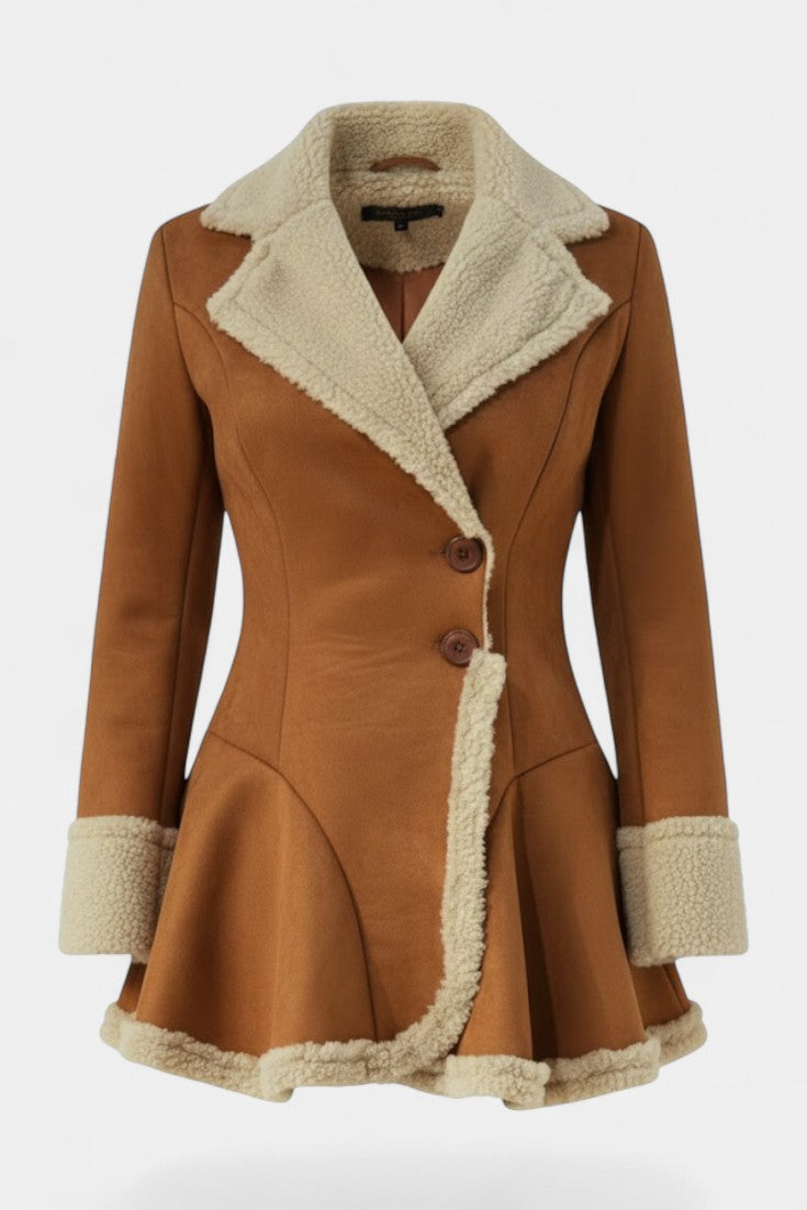 Agathe - Manteau cintré évasé à boutons