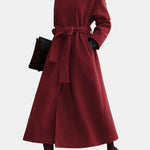 Éléonore - Manteau long portefeuille à ceinture