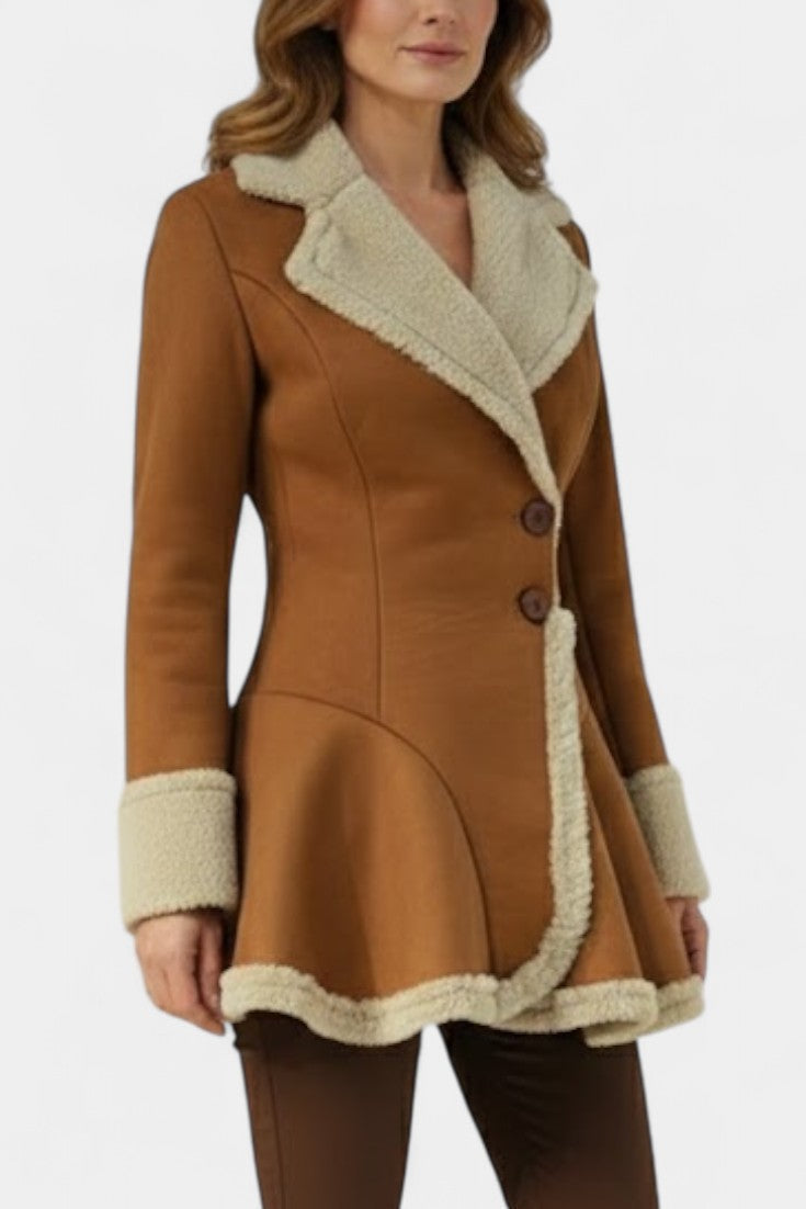 Agathe - Manteau cintré évasé à boutons