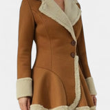 Agathe - Manteau cintré évasé à boutons