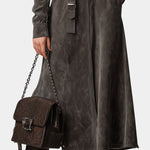 Margaux - Manteau long façon western à ceinture