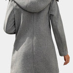 Ophélie - Manteau à capuche et double boutonnage