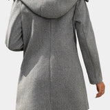 Ophélie - Manteau à capuche et double boutonnage