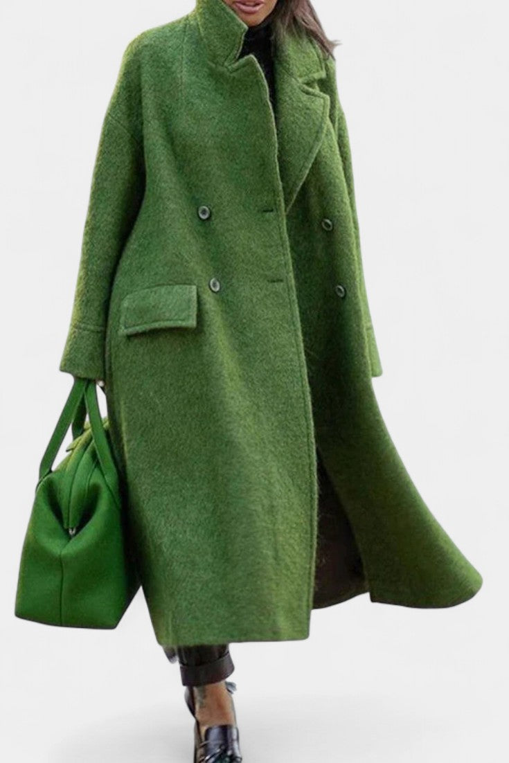 Cornélie - Manteau long oversize à double boutonnage