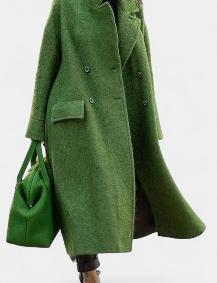 Cornélie - Manteau long oversize à double boutonnage