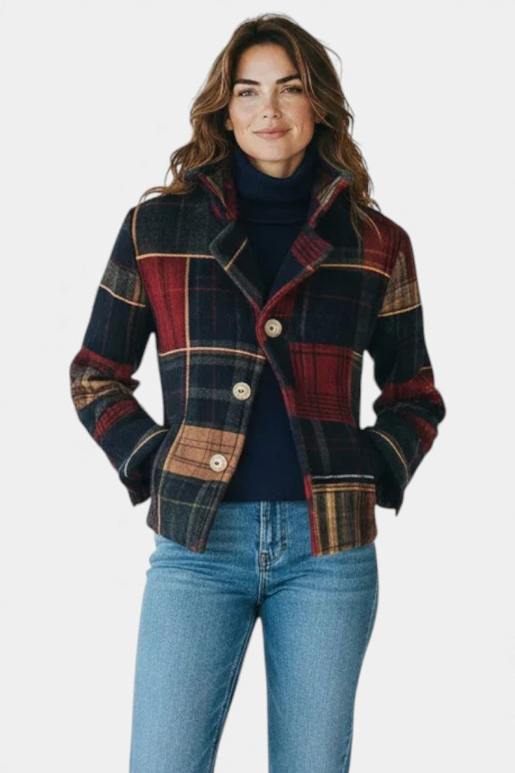 Emma - Veste courte à carreaux intemporelle