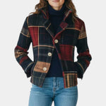 Emma - Veste courte à carreaux intemporelle