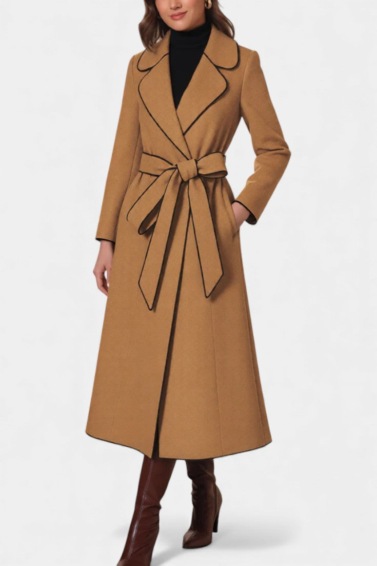 Marguerite - Manteau long ceinturé