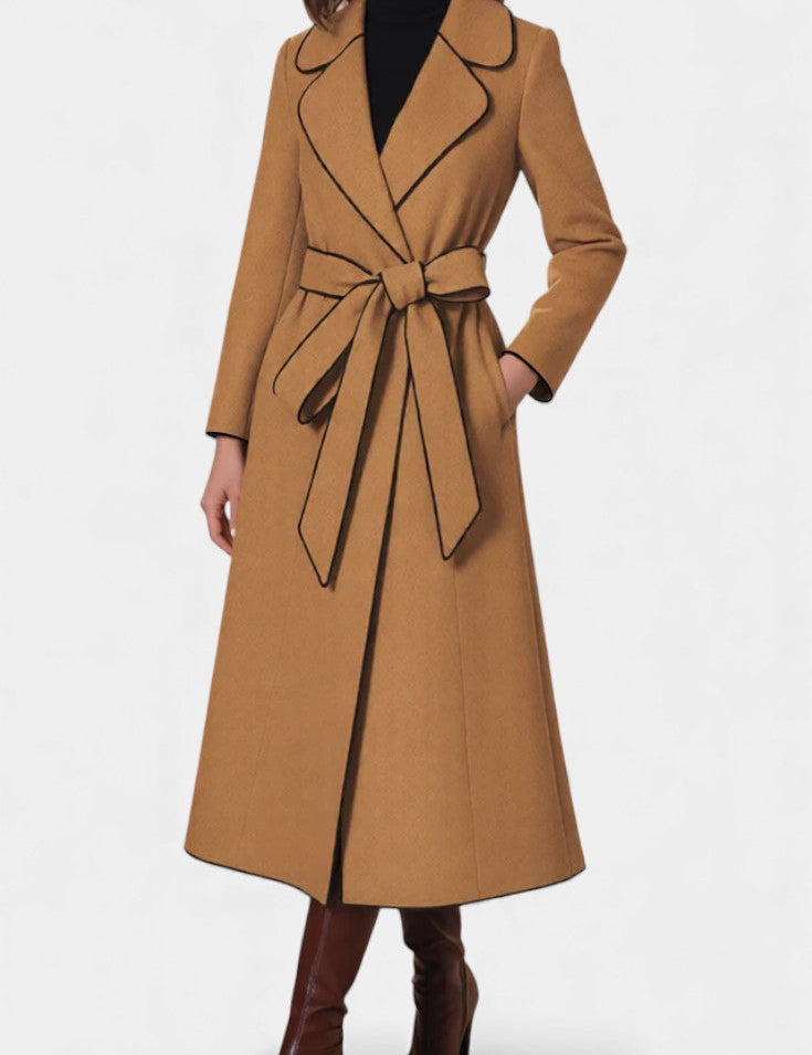 Marguerite - Manteau long ceinturé