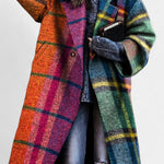 Roseline - Manteau à carreaux et col cranté