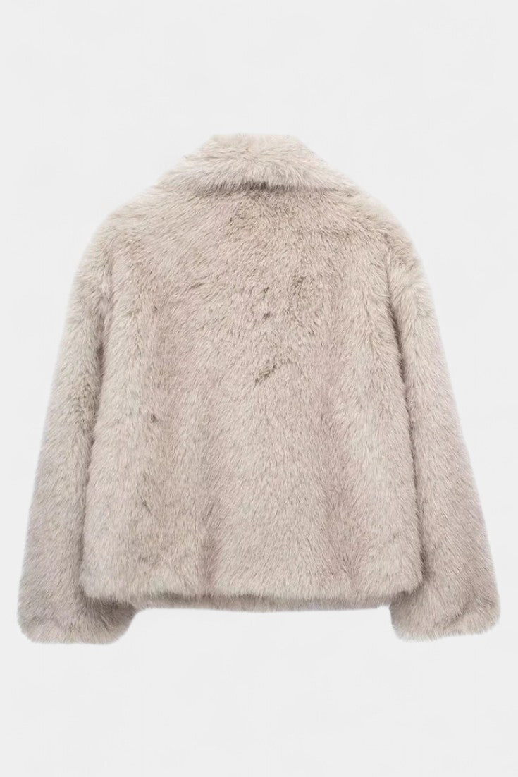 Laurence - Manteau oversize en peluche allure affirmée