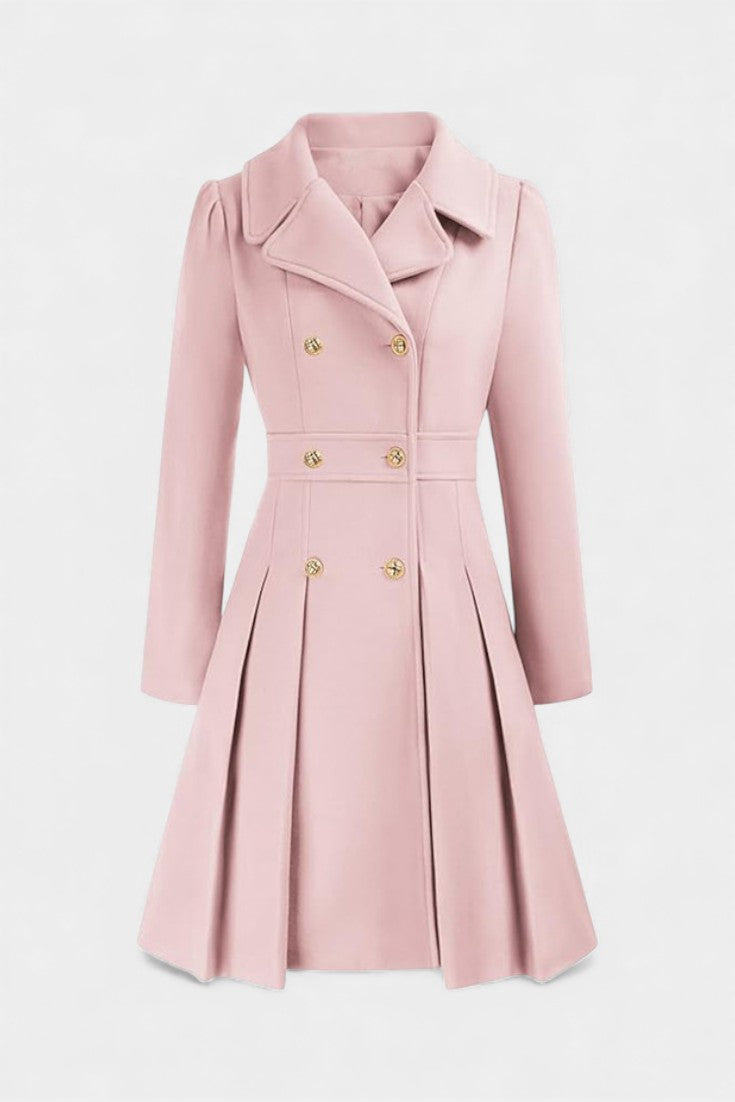Aurélie - Manteau trapèze à double boutonnage