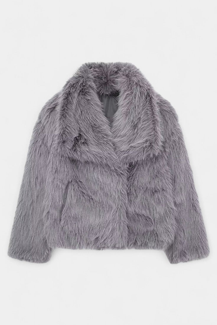 Laurence - Manteau oversize en peluche allure affirmée