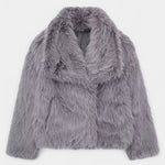 Laurence - Manteau oversize en peluche allure affirmée