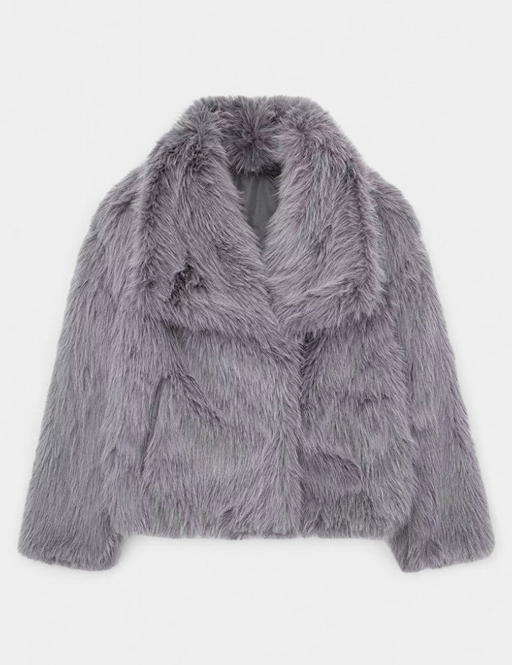 Laurence - Manteau oversize en peluche allure affirmée