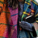 Roseline - Manteau à carreaux et col cranté