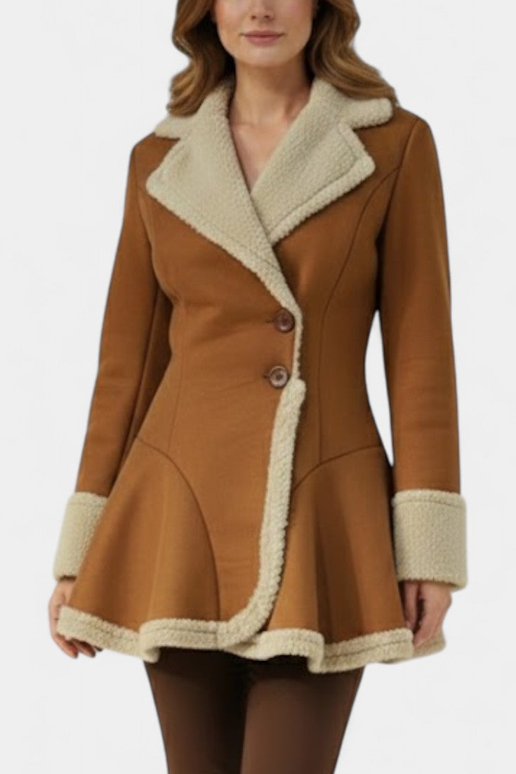 Agathe - Manteau cintré évasé à boutons