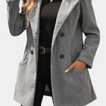 Ophélie - Manteau à capuche et double boutonnage