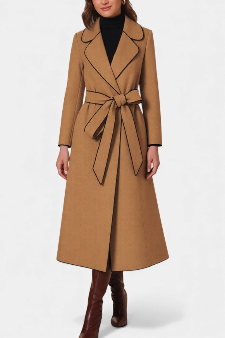 Marguerite - Manteau long ceinturé