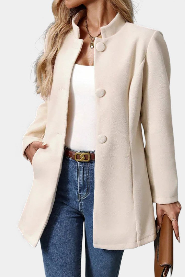 Pierrette - Manteau à col haut coupe ajustée