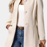 Pierrette - Manteau à col haut coupe ajustée